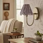 Caelith Vintage Fabric Scallop Sconce