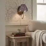 Caelith Vintage Fabric Scallop Sconce