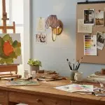 Caelith Vintage Fabric Scallop Sconce