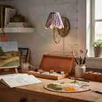 Caelith Vintage Fabric Scallop Sconce