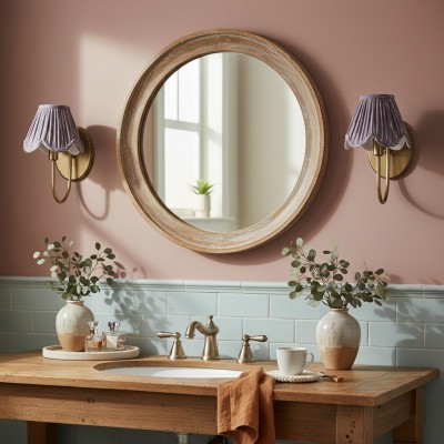 Caelith Vintage Fabric Scallop Sconce