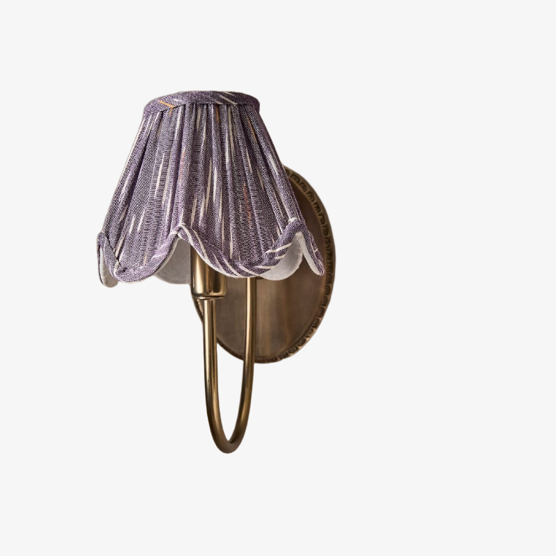 Caelith Vintage Fabric Scallop Sconce
