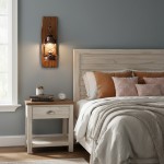 Vaelora Vintage Kerosene Wood Backplate Metal Wall Sconce