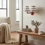 Elarion Vintage Fabric wisteria Twin Wall sconce