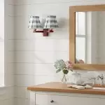 Elarion Vintage Fabric wisteria Twin Wall sconce