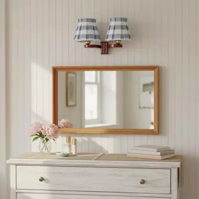 Elarion Vintage Fabric wisteria Twin Wall sconce