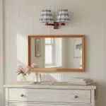 Elarion Vintage Fabric wisteria Twin Wall sconce