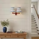 Elarion Vintage Fabric wisteria Twin Wall sconce