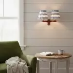 Elarion Vintage Fabric wisteria Twin Wall sconce