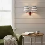 Elarion Vintage Fabric wisteria Twin Wall sconce