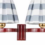 Elarion Vintage Fabric wisteria Twin Wall sconce