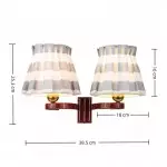 Elarion Vintage Fabric wisteria Twin Wall sconce