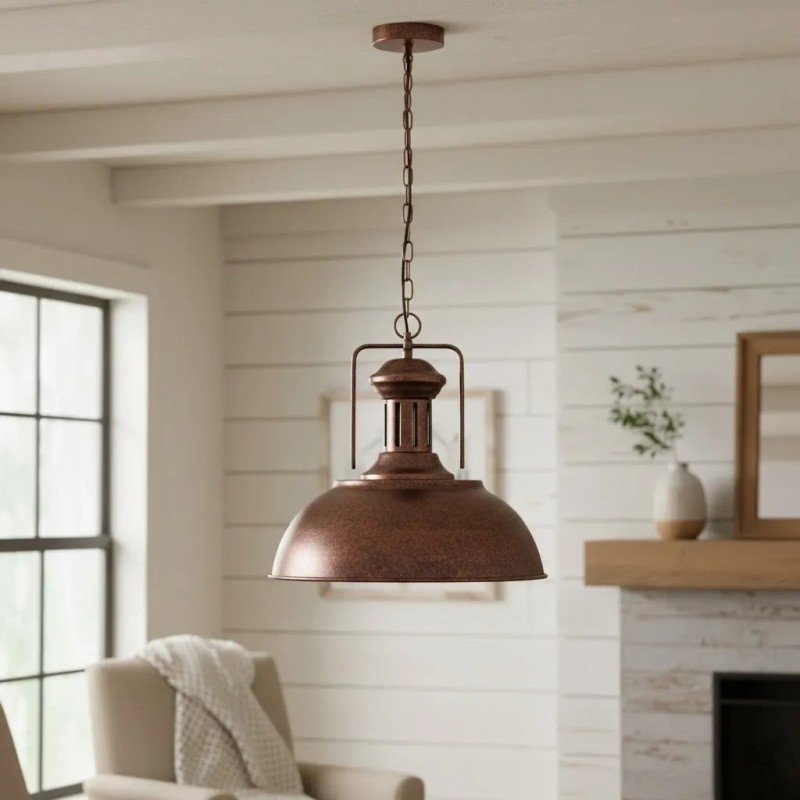 Soliviel Industrial Metal Dome Pendant Light