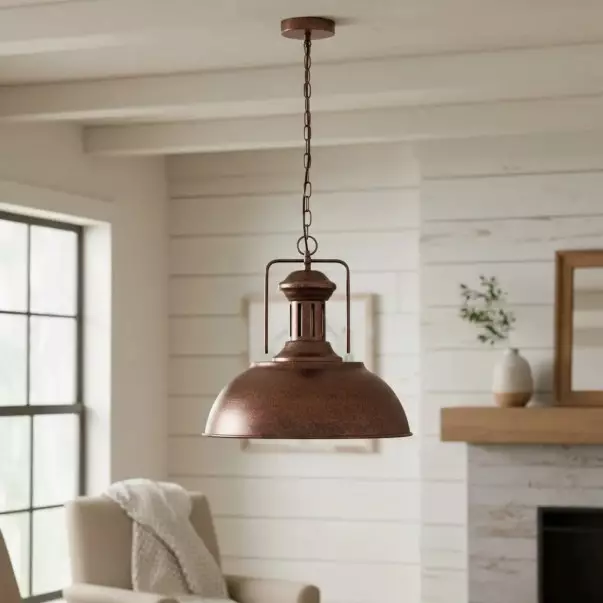 Soliviel Industrial Metal Dome Pendant Light