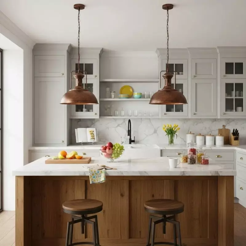 Soliviel Industrial Metal Dome Pendant Light