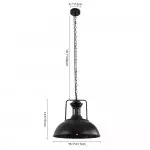Soliviel Industrial Metal Dome Pendant Light