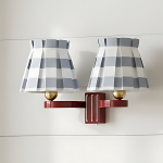 Elarion Vintage Fabric wisteria Twin Wall sconce