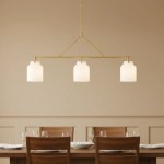 Auralis Modern Milk Glass 3-Light Dome Chandelier