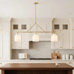 Auralis Modern Milk Glass 3-Light Dome Chandelier