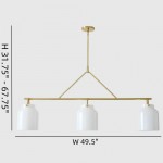 Auralis Modern Milk Glass 3-Light Dome Chandelier