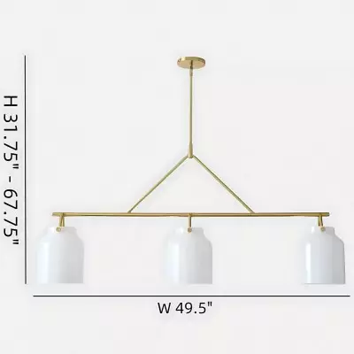 Auralis Modern Milk Glass 3-Light Dome Chandelier