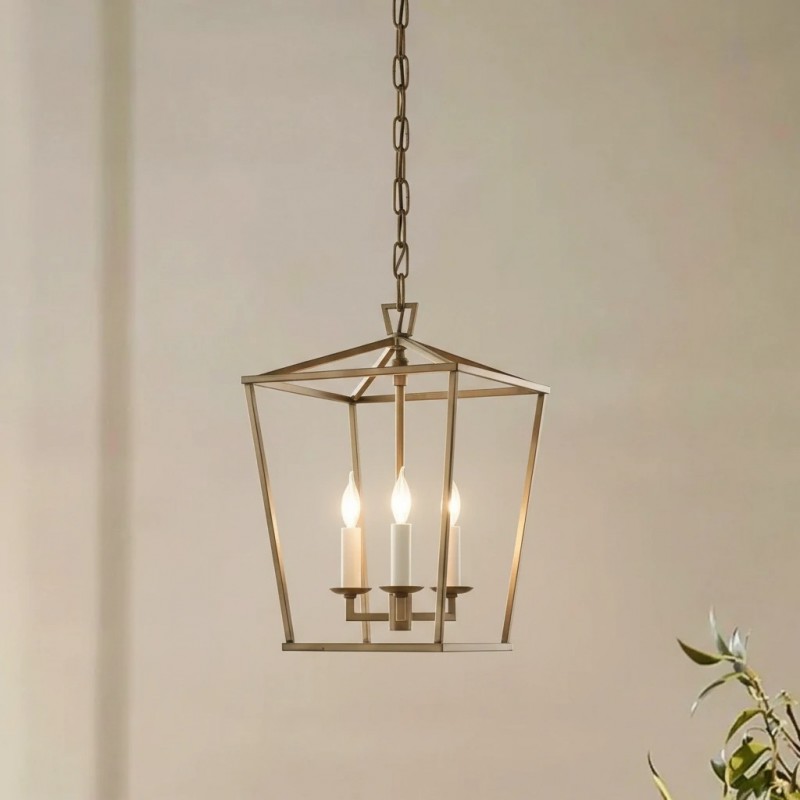 Aria Farmhouse Wrought Iron Lantern Chandelier Light