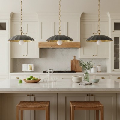 Velmara Farmhouse Metal Flower Pendant Light