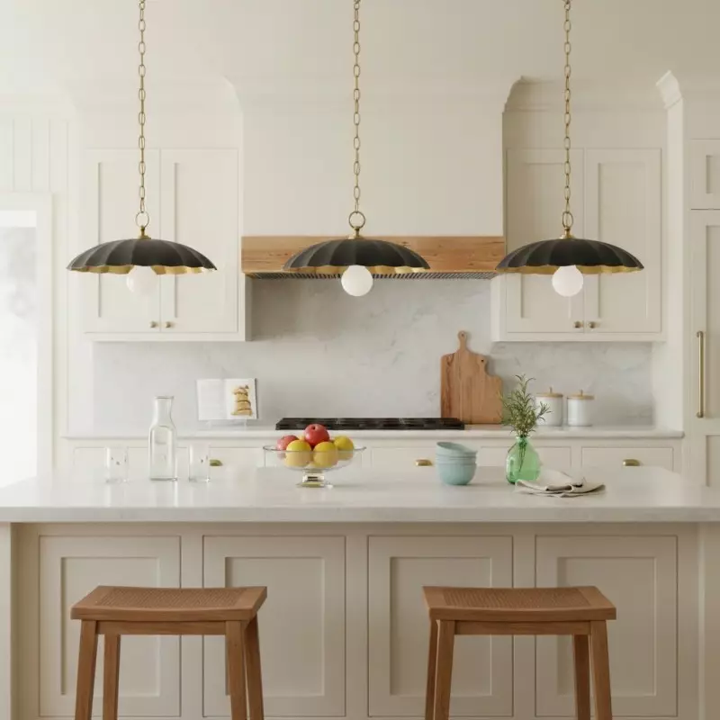 Velmara Farmhouse Metal Flower Pendant Light