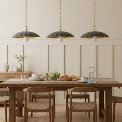 Velmara Farmhouse Metal Flower Pendant Light