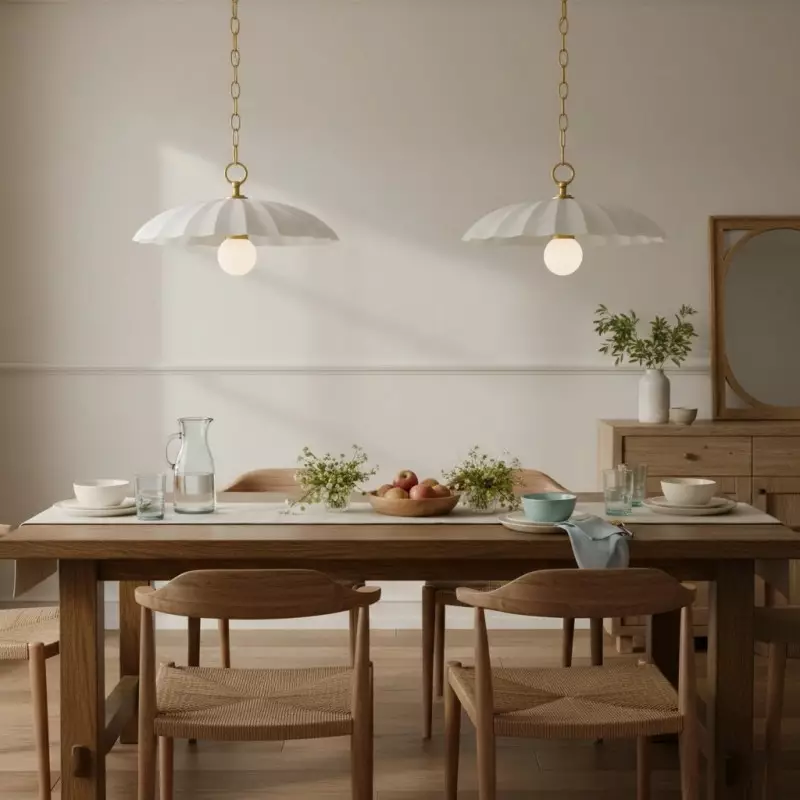 Velmara Farmhouse Metal Flower Pendant Light