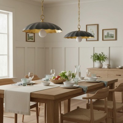 Velmara Farmhouse Metal Flower Pendant Light