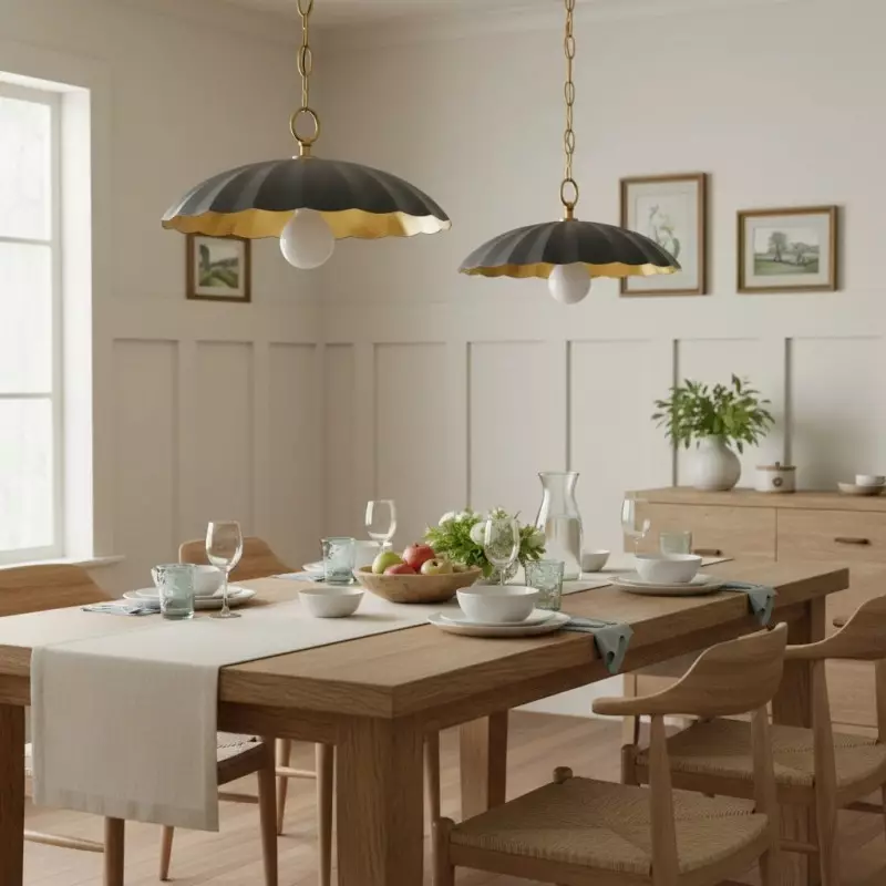 Velmara Farmhouse Metal Flower Pendant Light