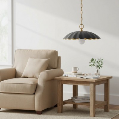 Velmara Farmhouse Metal Flower Pendant Light