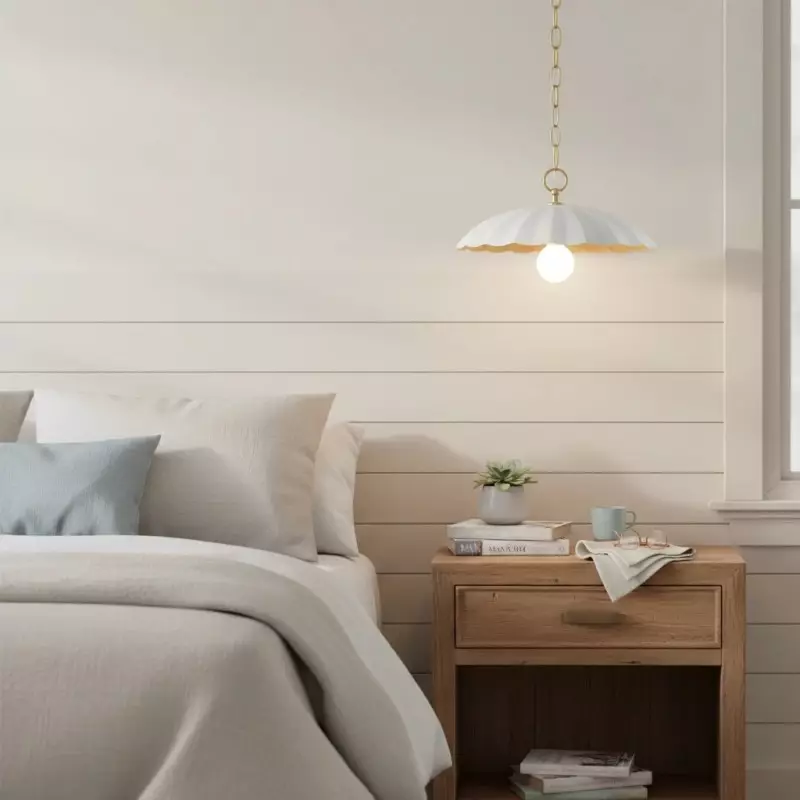 Velmara Farmhouse Metal Flower Pendant Light