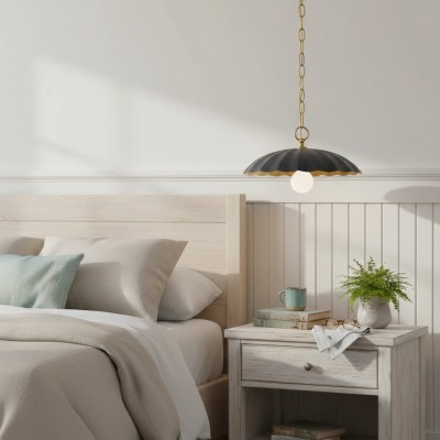 Velmara Farmhouse Metal Flower Pendant Light