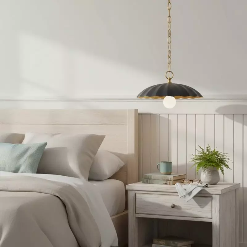 Velmara Farmhouse Metal Flower Pendant Light