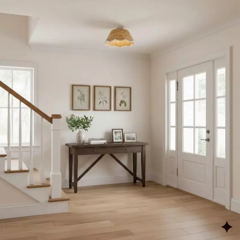 Thaloriel Farmhouse Rattan Flower Ceiling Light