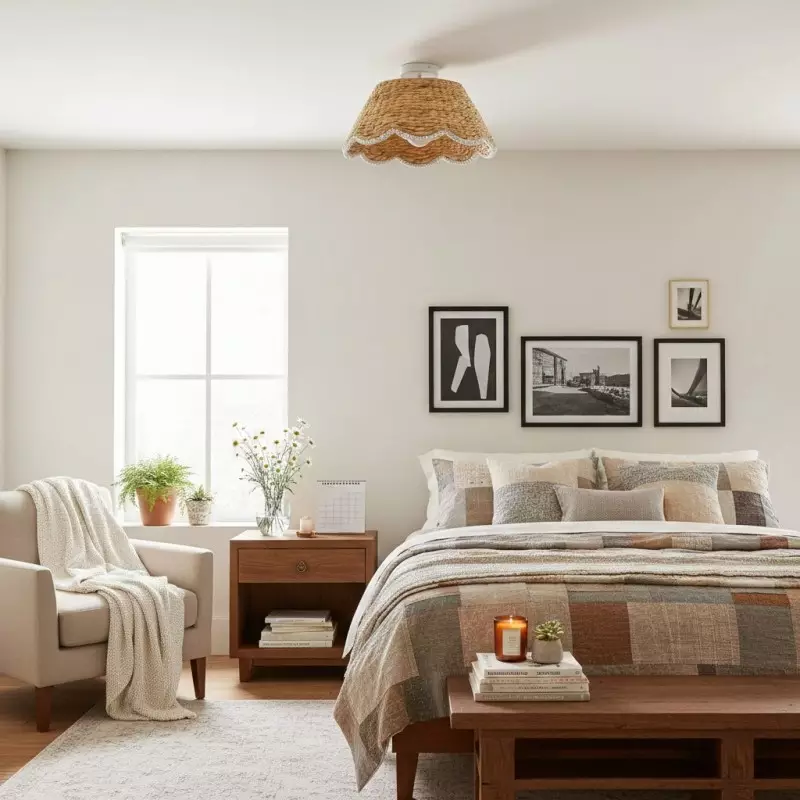 Thaloriel Farmhouse Rattan Flower Ceiling Light