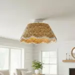 Thaloriel Farmhouse Rattan Flower Ceiling Light