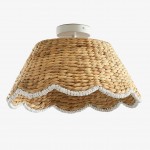 Thaloriel Farmhouse Rattan Flower Ceiling Light