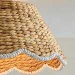 Thaloriel Farmhouse Rattan Flower Ceiling Light