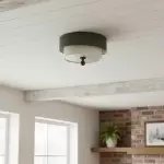Celestis Modern Fabric Drum Ceiling Light
