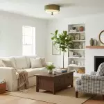 Celestis Modern Fabric Drum Ceiling Light