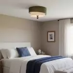 Celestis Modern Fabric Drum Ceiling Light