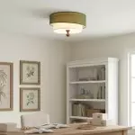 Celestis Modern Fabric Drum Ceiling Light