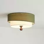 Celestis Modern Fabric Drum Ceiling Light