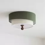 Celestis Modern Fabric Drum Ceiling Light