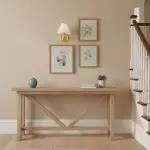 Lunova Farmhouse Brass Fabric Conical Wall Light