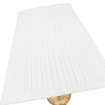 Lunova Farmhouse Brass Fabric Conical Wall Light
