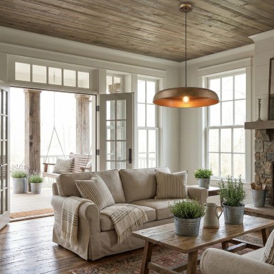 Aeloria Industrial Metal dome Pendant Light